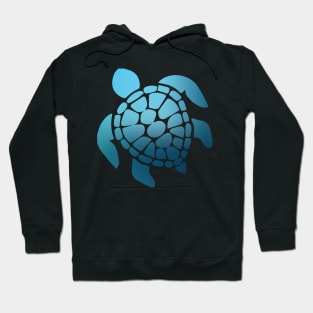 Blue Ombre Sea Turtle Hoodie